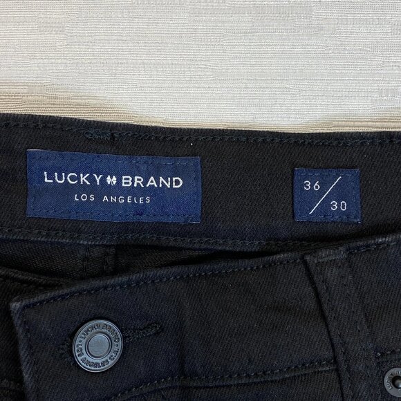 Lucky Brand 410 Jeans Mens 36 x 30 Black Denim Pants Straight Leg - Picture 6 of 13